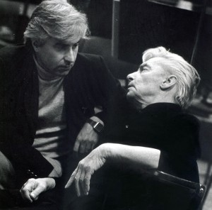Avec Herbert von Karajan